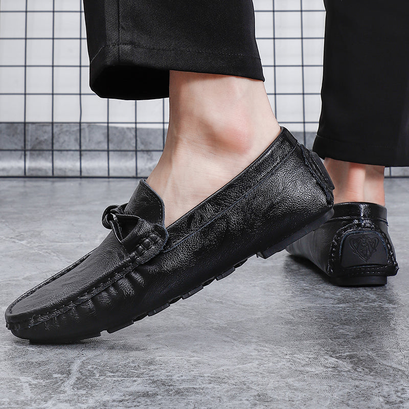 Men’s Leather Loafers – Classic Driving Moccasins with Anti-Slip Sole | 0063