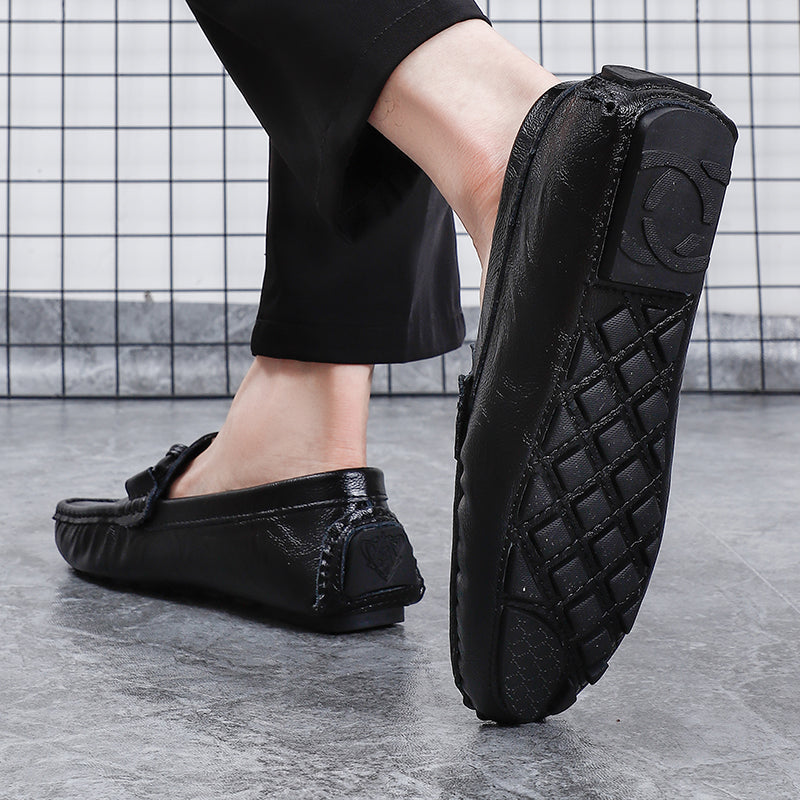 Men’s Leather Loafers – Classic Driving Moccasins with Anti-Slip Sole | 0063
