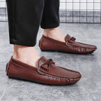 Men’s Leather Loafers – Classic Driving Moccasins with Anti-Slip Sole | 0063