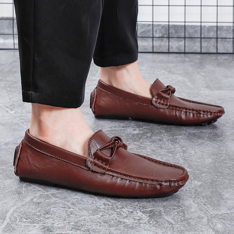 Men’s Leather Loafers – Classic Driving Moccasins with Anti-Slip Sole | 0063
