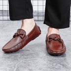 Men’s Leather Loafers – Classic Driving Moccasins with Anti-Slip Sole | 0063