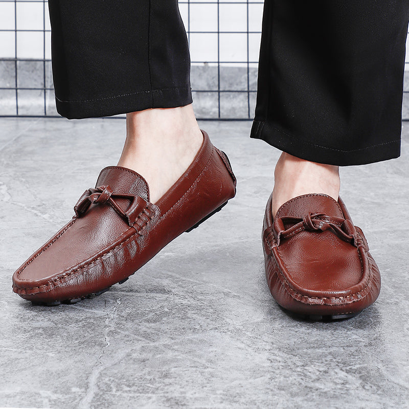 Men’s Leather Loafers – Classic Driving Moccasins with Anti-Slip Sole | 0063