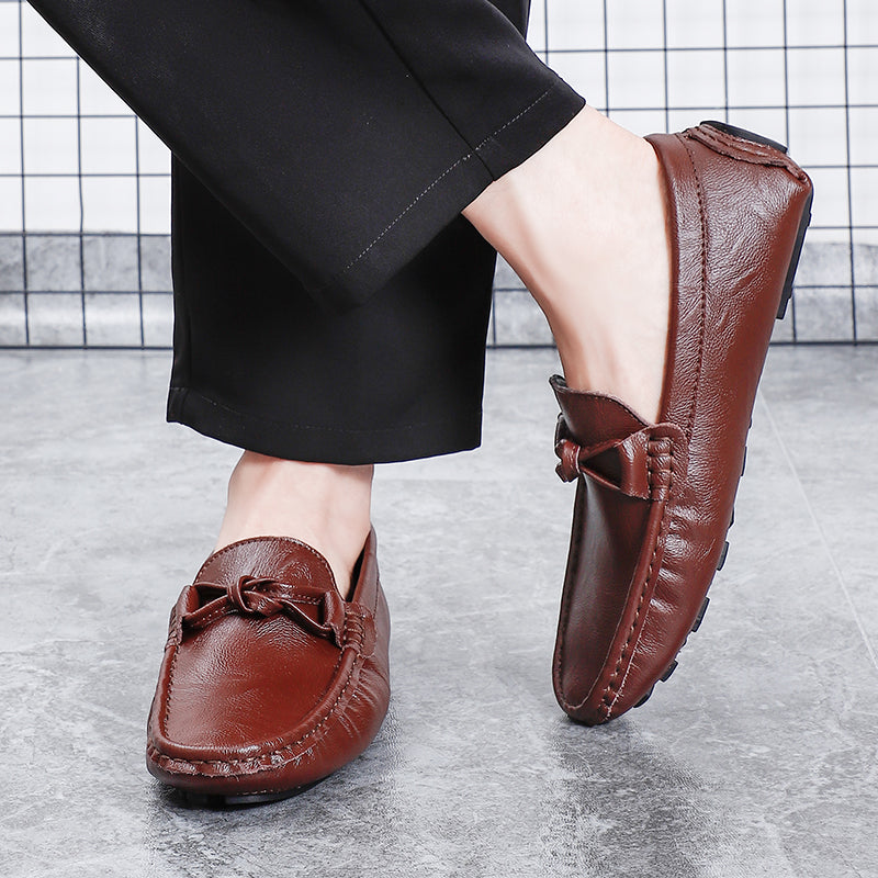 Men’s Leather Loafers – Classic Driving Moccasins with Anti-Slip Sole | 0063