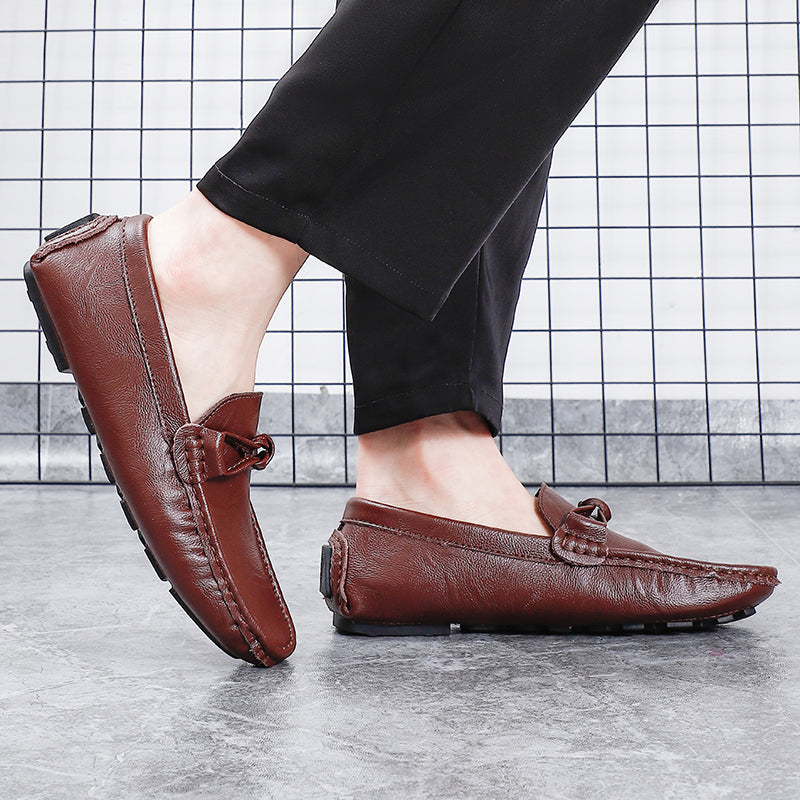 Men’s Leather Loafers – Classic Driving Moccasins with Anti-Slip Sole | 0063