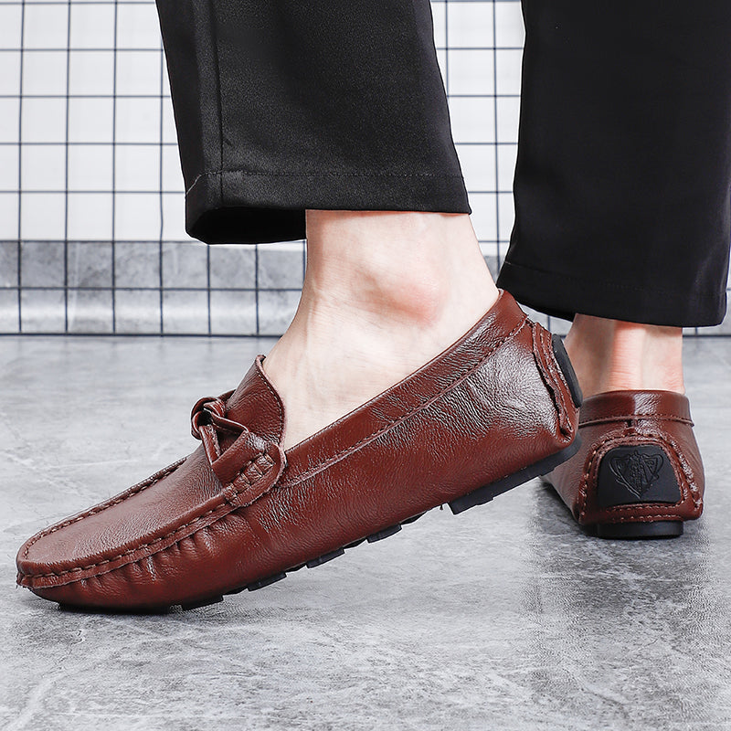 Men’s Leather Loafers – Classic Driving Moccasins with Anti-Slip Sole | 0063