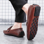 Men’s Leather Loafers – Classic Driving Moccasins with Anti-Slip Sole | 0063