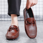 Men’s Leather Loafers – Classic Driving Moccasins with Anti-Slip Sole | 0063