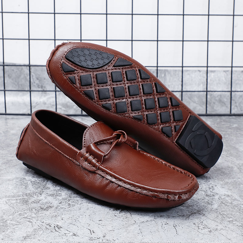 Men’s Leather Loafers – Classic Driving Moccasins with Anti-Slip Sole | 0063