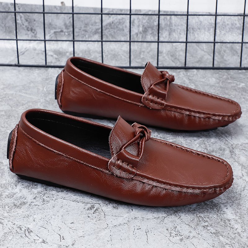 Men’s Leather Loafers – Classic Driving Moccasins with Anti-Slip Sole | 0063