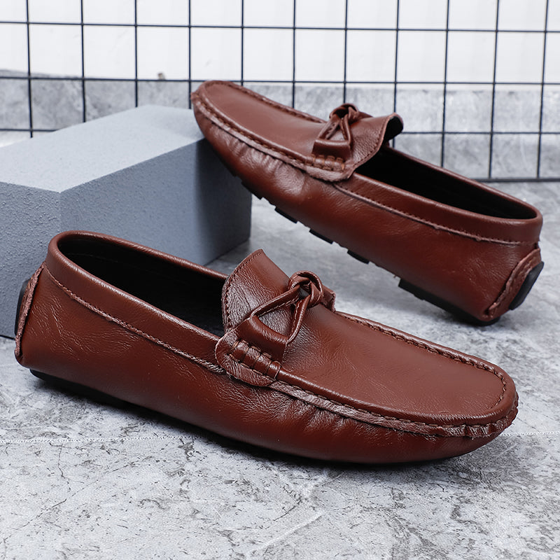 Men’s Leather Loafers – Classic Driving Moccasins with Anti-Slip Sole | 0063