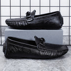 Men’s Leather Loafers – Classic Driving Moccasins with Anti-Slip Sole | 0063