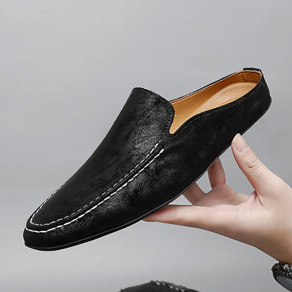 Men's Outdoor Breathable Casual Half Shoes Slip-On Driving Loafers | 8822