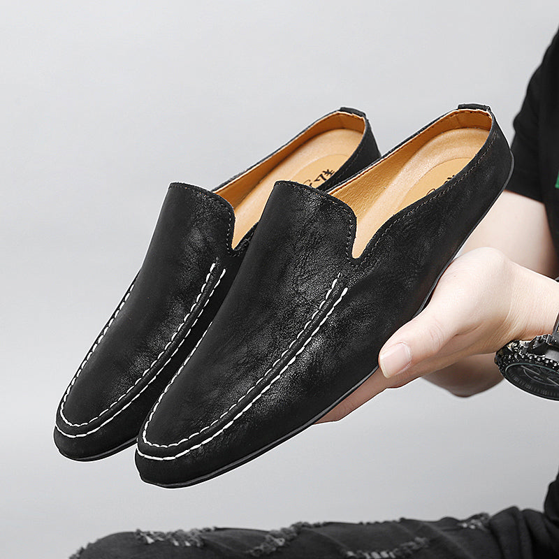 Men's Outdoor Breathable Casual Half Shoes Slip-On Driving Loafers | 8822