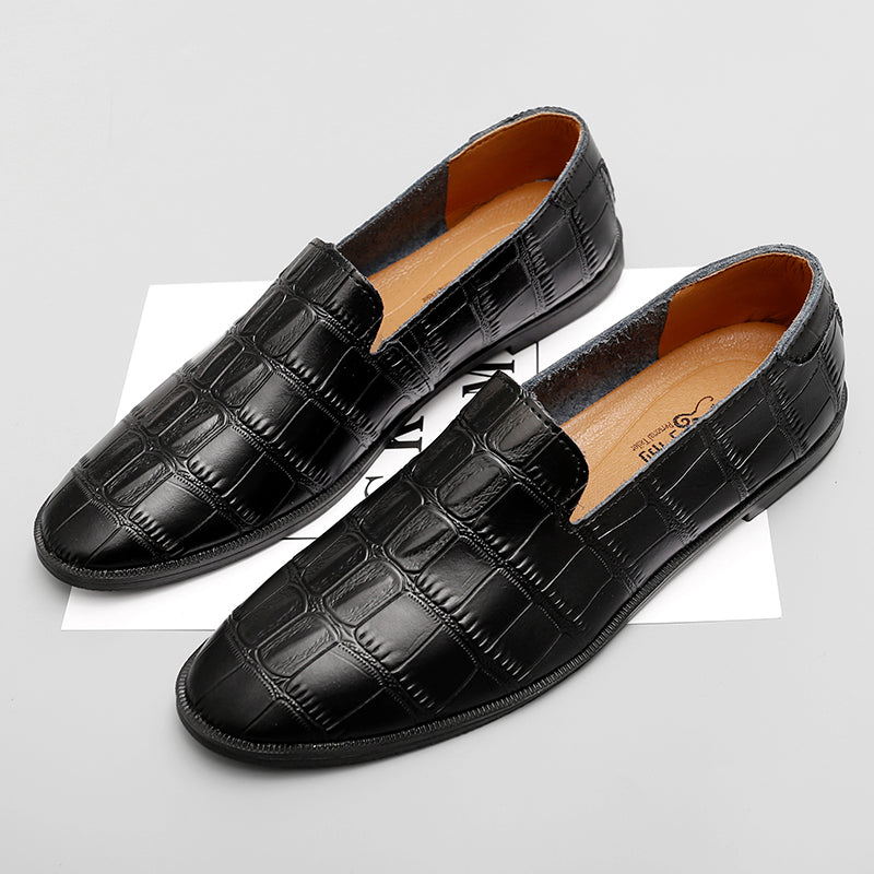 Men's Summer Casual Loafers Genuine Leather Moccasins Breathable Shoes | 2207