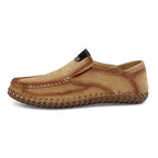 Men’s Plus Size Handmade Suede Leather Loafers – Slip-On Driving Shoes | 8666