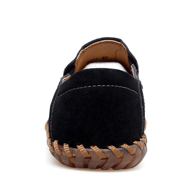 Men’s Plus Size Handmade Suede Leather Loafers – Slip-On Driving Shoes | 8666