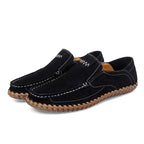 Men’s Plus Size Handmade Suede Leather Loafers – Slip-On Driving Shoes | 8666