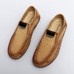 Men’s Plus Size Handmade Suede Leather Loafers – Slip-On Driving Shoes | 8666
