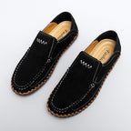 Men’s Plus Size Handmade Suede Leather Loafers – Slip-On Driving Shoes | 8666
