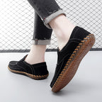 Men’s Plus Size Handmade Suede Leather Loafers – Slip-On Driving Shoes | 8666
