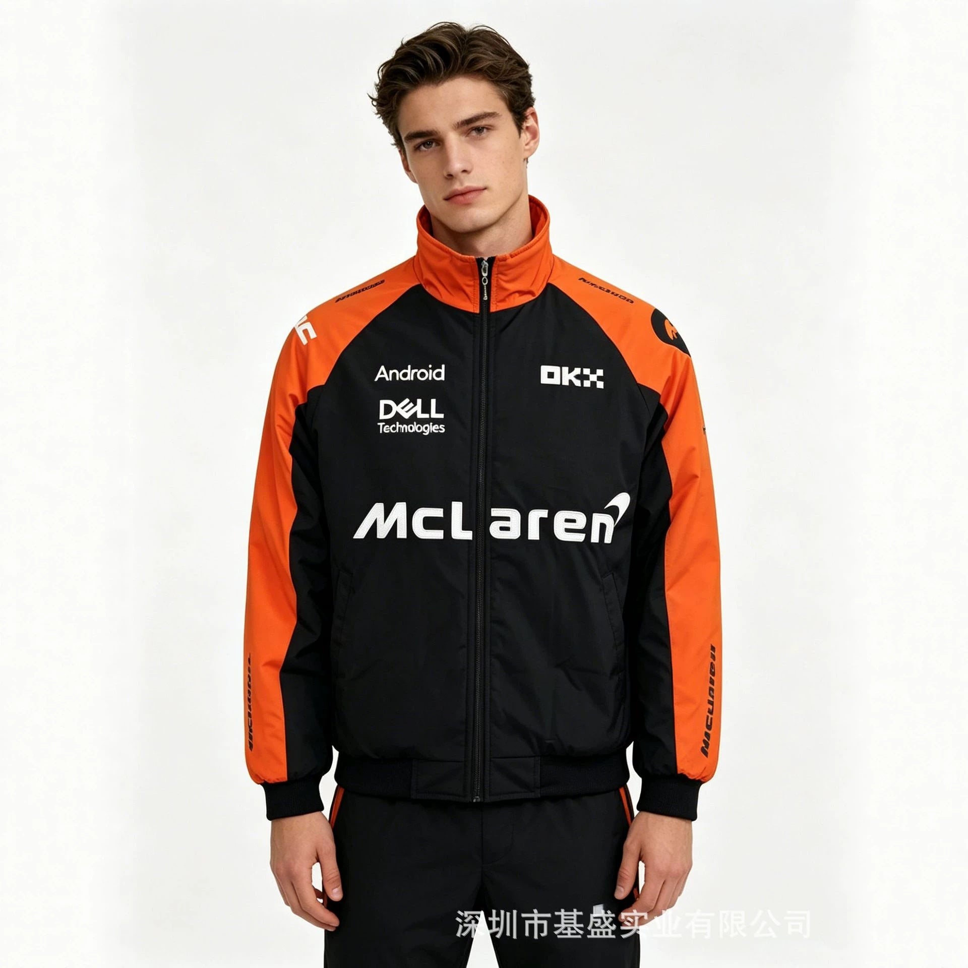 Vintage F1 Racing Jacket Marlboro Style Embroidered Cotton Puffer Coat Unisex Retro Motorsport Outerwear
