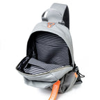 OMASKA Men’s Crossbody Bag – Waterproof Oxford Sling with USB | 2313