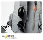 OMASKA Men’s Crossbody Bag – Waterproof Oxford Sling with USB | 2313