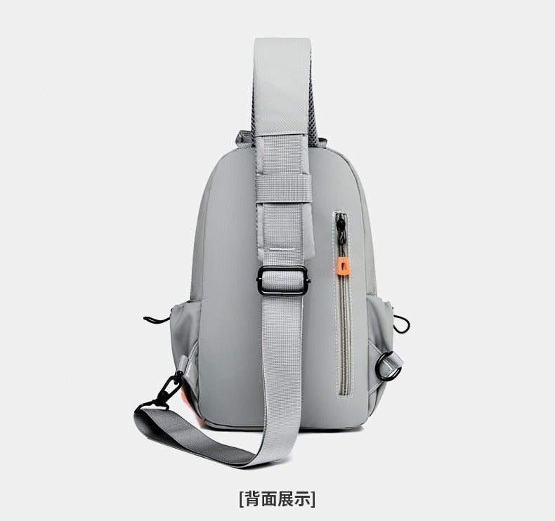 OMASKA Men’s Crossbody Bag – Waterproof Oxford Sling with USB | 2313