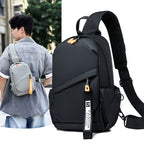 OMASKA Men’s Crossbody Bag – Waterproof Oxford Sling with USB | 2313