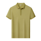 Premium Silk-Blend Polo Shirt for Men & Women – Antibacterial, Hidden Buttons, Lightweight Summer 2025 Style | L11-8318