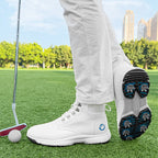 Thestron Men's High-Top Winter Golf Shoes Water-Resistant & Anti-Slip Spiked Trainers Big Sizes