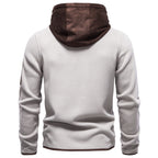 Men's Suede & Fleece Spliced Hoodie Jacket 2026 Winter Thick Warm Zip-Up Sweatshirt Casual Outerwear