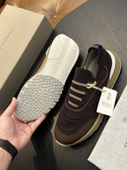 Men's Genuine Leather & Mesh  Breathable Shoes Travel Comfort Insole Slip-On Trainers Casual Driving Boots
