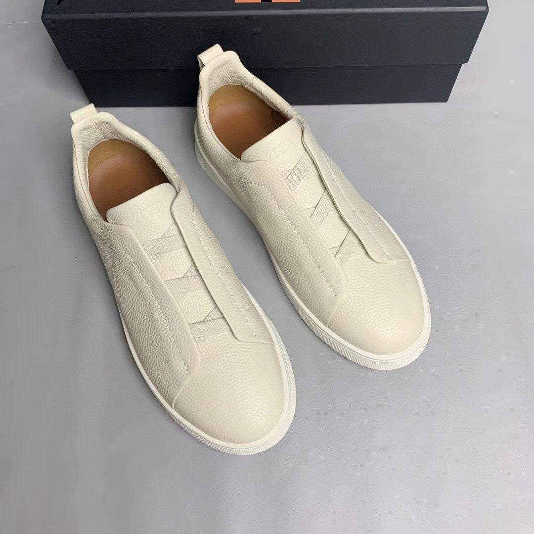 New Genia European Men's Loafers | Genuine Leather Slip-On Sneakers | Premium Casual Driving Shoes | 8611