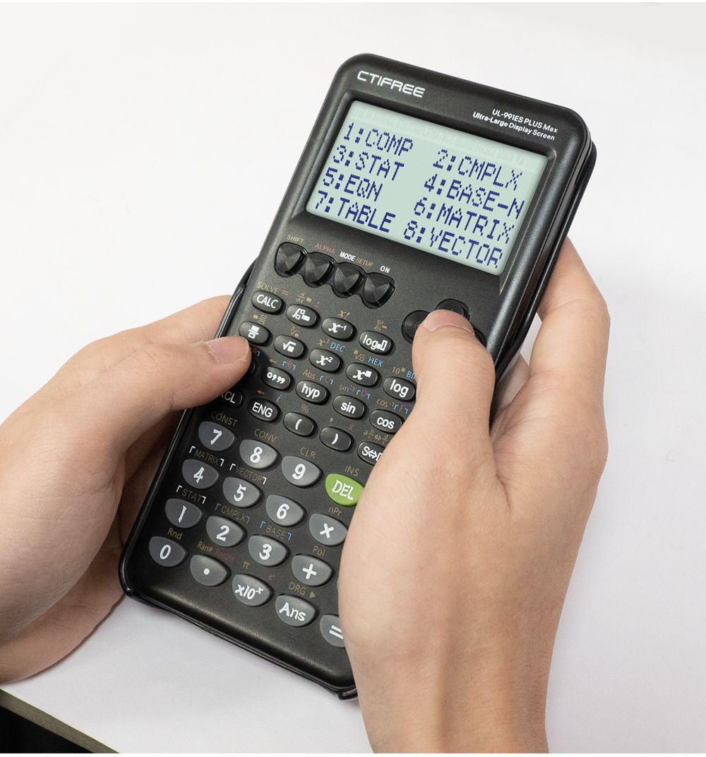 CTIFREE 991ES Plus 2nd Edition Scientific Calculator | 417 Functions for High School & University Exams | Dual Power Display