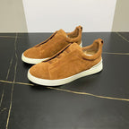 New Genia Men's Slip-On Loafers | Genuine Leather Luxury Sneakers with Sheepskin Lining | Premium Casual Driving Shoes | 6188