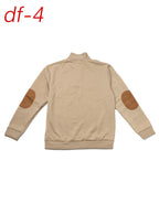 Men's Stand Collar Jacquard Knit Sweater Lightweight Long Sleeve Casual Pullover for Spring & Autumn | DF-4