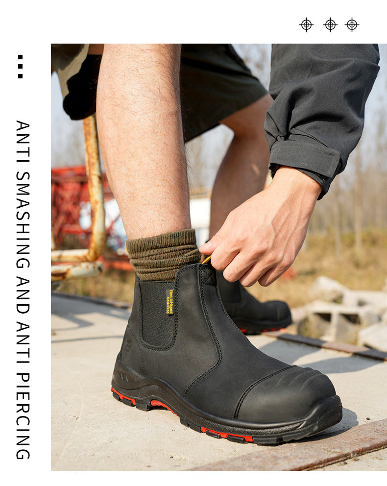 Zhengu Composite Toe Safety Shoes European Standard Slip-On Work Boots Anti-Puncture & Electrical Hazard Protection | L603