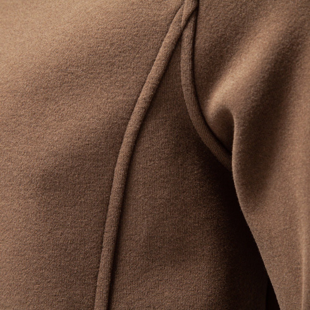 Men's Half-Zip Stand Collar Sweatshirt 2026 Autumn Business Casual Pullover | Slim Fit Cotton-Blend Fleece Top