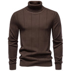 Men's High Turtleneck Knit Sweater | 2026 Winter Thick Warm Slim Fit Pullover | Soft Viscose Blend Jumper | HIGH005