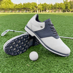 Thestron K05 Men's Brogue Style Golf Shoes | Water-Resistant Leather Spikeless Shoes | Business Casual Golf & Leisure Footwear | K05