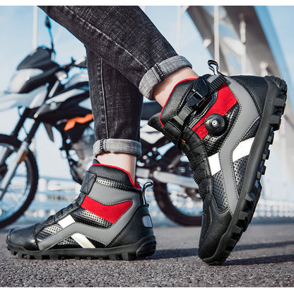 Motorcycle Riding Shoes | Unisex All-Season Urban Street Bike Boots | Casual Biker Sneakers | JC-1988
