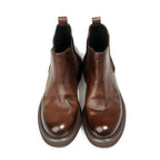 TELUOLU Men's Chelsea Boots | Premium Leather High-Top Boots | Chunky Sole British Retro Ankle Boots | 603-1