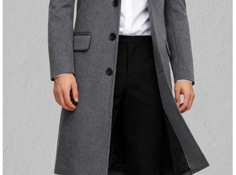 Men's Wool Overcoat Long | Classic British Winter Coat | Warm Outerwear UK | 8511