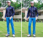 Men's Premium Long Sleeve Golf Jacket Winter Stand Collar Zipper Pullover Water & Wind Resistant Performance Layer