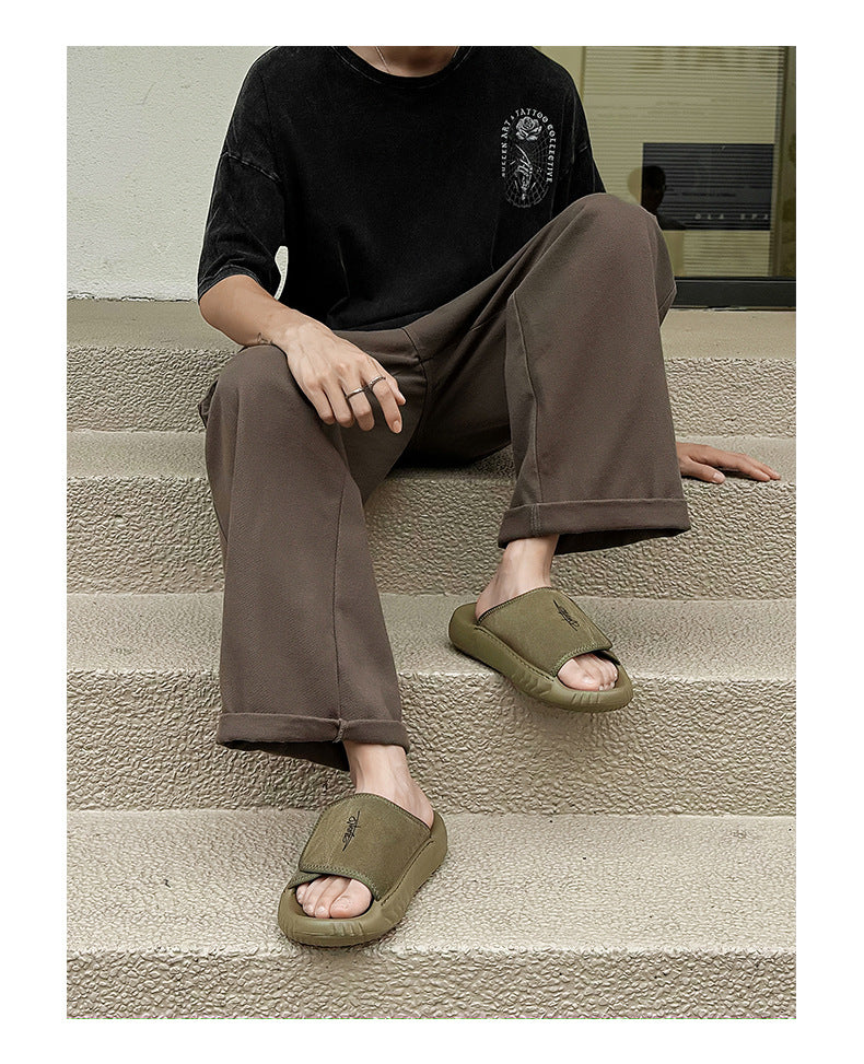 Men’s Suede Leather Fisherman Sandals | Outdoor Slide Slippers with Arch Support | Summer Beach Casual Shoes for Men | T98-1