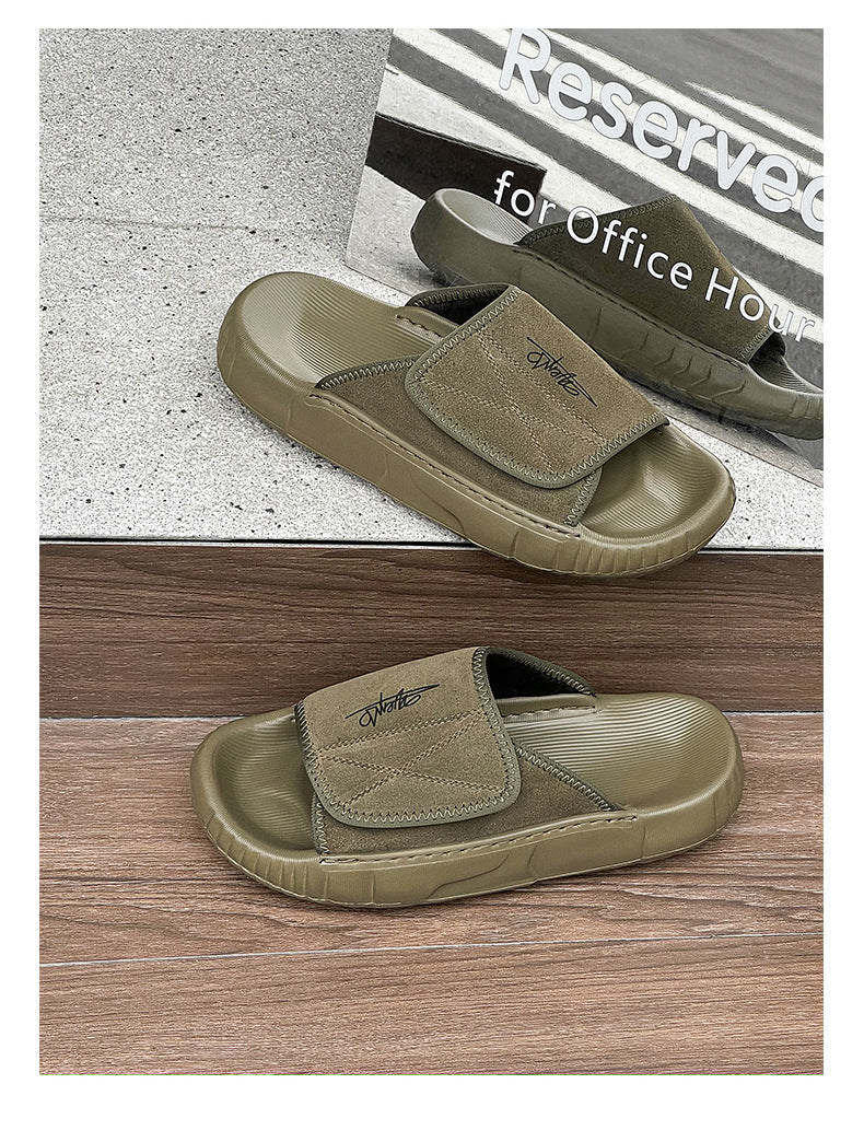 Men’s Suede Leather Fisherman Sandals | Outdoor Slide Slippers with Arch Support | Summer Beach Casual Shoes for Men | T98-1