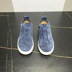 New Genia Men's Slip-On Loafers | Genuine Leather Luxury Sneakers with Sheepskin Lining | Premium Casual Driving Shoes | 6188
