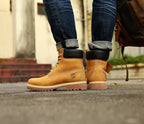 Timberland Inspired Genuine Leather Waterproof Boots For Men & Women Martin Shoes Outdoor High-Top Work & Hiking Footwear