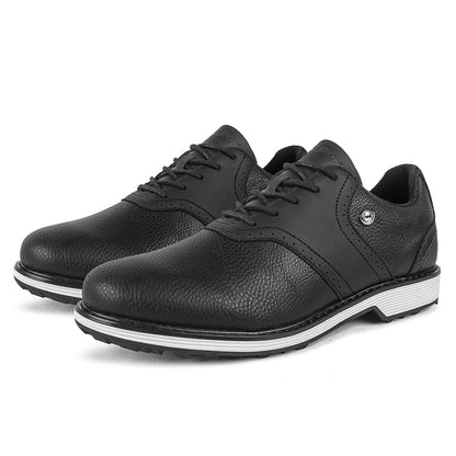 Thestron K05 Men's Brogue Style Golf Shoes | Water-Resistant Leather Spikeless Shoes | Business Casual Golf & Leisure Footwear | K05